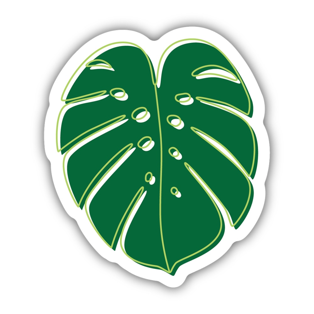 Stickers Northwest, Stickers, Art & School, 3", Monstera Leaf, 521404